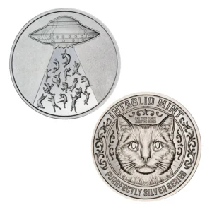 PURRFECTLY SILVER SERIES – CAT ABDUCTION – 1 TROY OUNCE – 39MM
