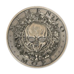 MEMENTO MORI – 2 TROY OUNCE – 50MM – ANTIQUE FINISH