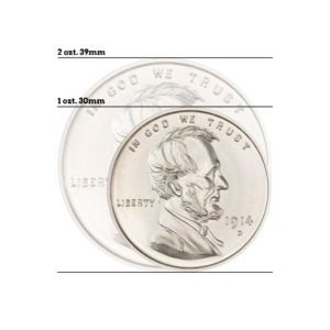 1914-D  LINCOLN CENT TRIBUTE – 1 TROY OUNCE – 30MM