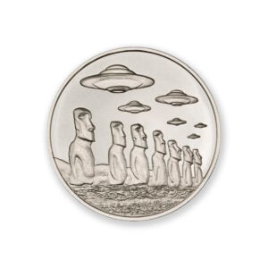 UFOs OVER EASTER ISLAND – 1 TROY OUNCE – 39MM