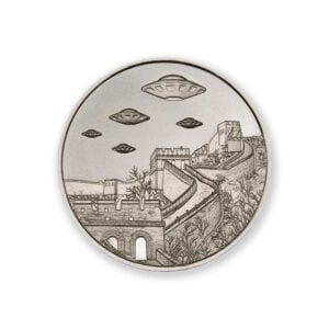 UFOs OVER THE GREAT WALL OF CHINA – 1 TROY OUNCE – 39MM