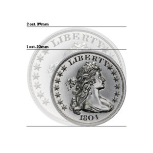 1804 DOLLAR TRIBUTE – HIGH RELIEF – 1 TROY OUNCE – 30MM (THICK)
