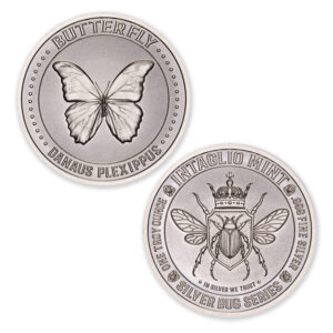 SILVER BUG SERIES –  BUTTERFLY – 1 TROY OUNCE – 39MM