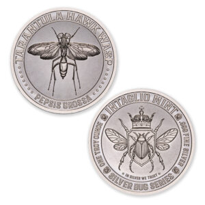 SILVER BUG SERIES –  TARANTULA HAWK WASP – 1 TROY OUNCE – 39MM