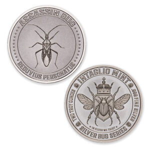 SILVER BUG SERIES – ASSASSIN BUG – 2 TROY OUNCE – 39MM
