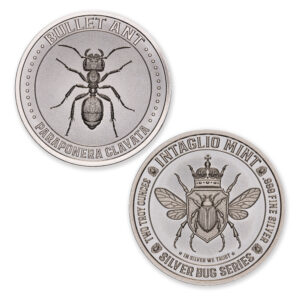 SILVER BUG SERIES –  BULLET ANT – 2 TROY OUNCE – 39MM