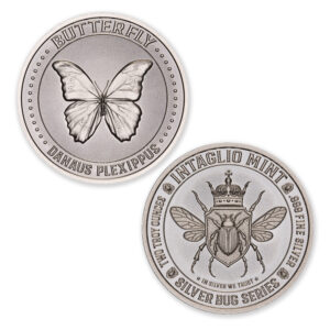 SILVER BUG SERIES –  BUTTERFLY – 2 TROY OUNCE – 39MM