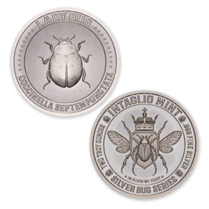 SILVER BUG SERIES –  LADY BUG – 2 TROY OUNCE – 39MM