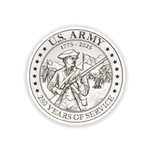 U.S. ARMY – 250 YEAR ANNIVERSARY – ONE TROY OUNCE – 39MM
