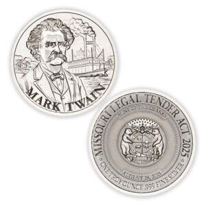 LEGAL TENDER ACT – MISSOURI – MARK TWAIN – 1 TROY OUNCE – 39MM