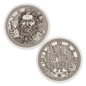 HAPPY NEW YEAR 2026 – FATHER TIME – 1 TROY OUNCE – 39MM